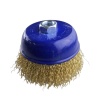 Щетка чашечная для УШМ 100 мм (4), латунированная, волнистая проволока,"MAXIMUM" MX 17733