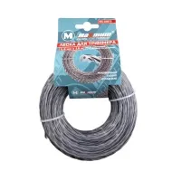 Леска для триммера 3,5 мм x 15м, витая, нейлоновая с графитовым сердечником